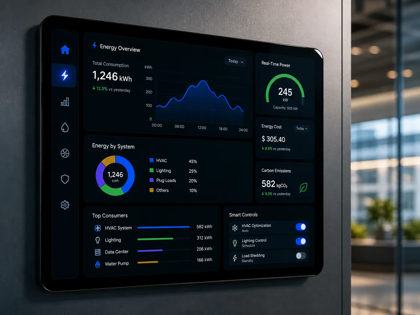 IoT platform dashboard with sensor data and analytics
